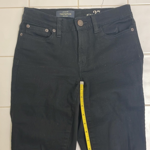 J.Crew Black Toothpick Denim - size 27P - Picture 4 of 8